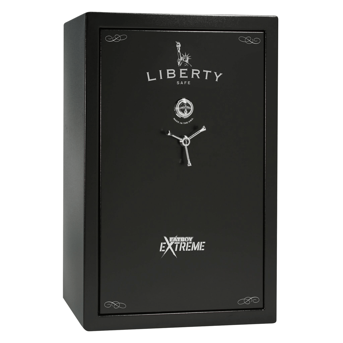 Fatboy Series | 64XT | Level 5 Security | 110 Minute Fire Protection | Dimensions: 60.5&quot;(H) x 42&quot;(W) x 27.5&quot;(D) | Up to 60 Long Guns | Black Textured | Mechanical Lock